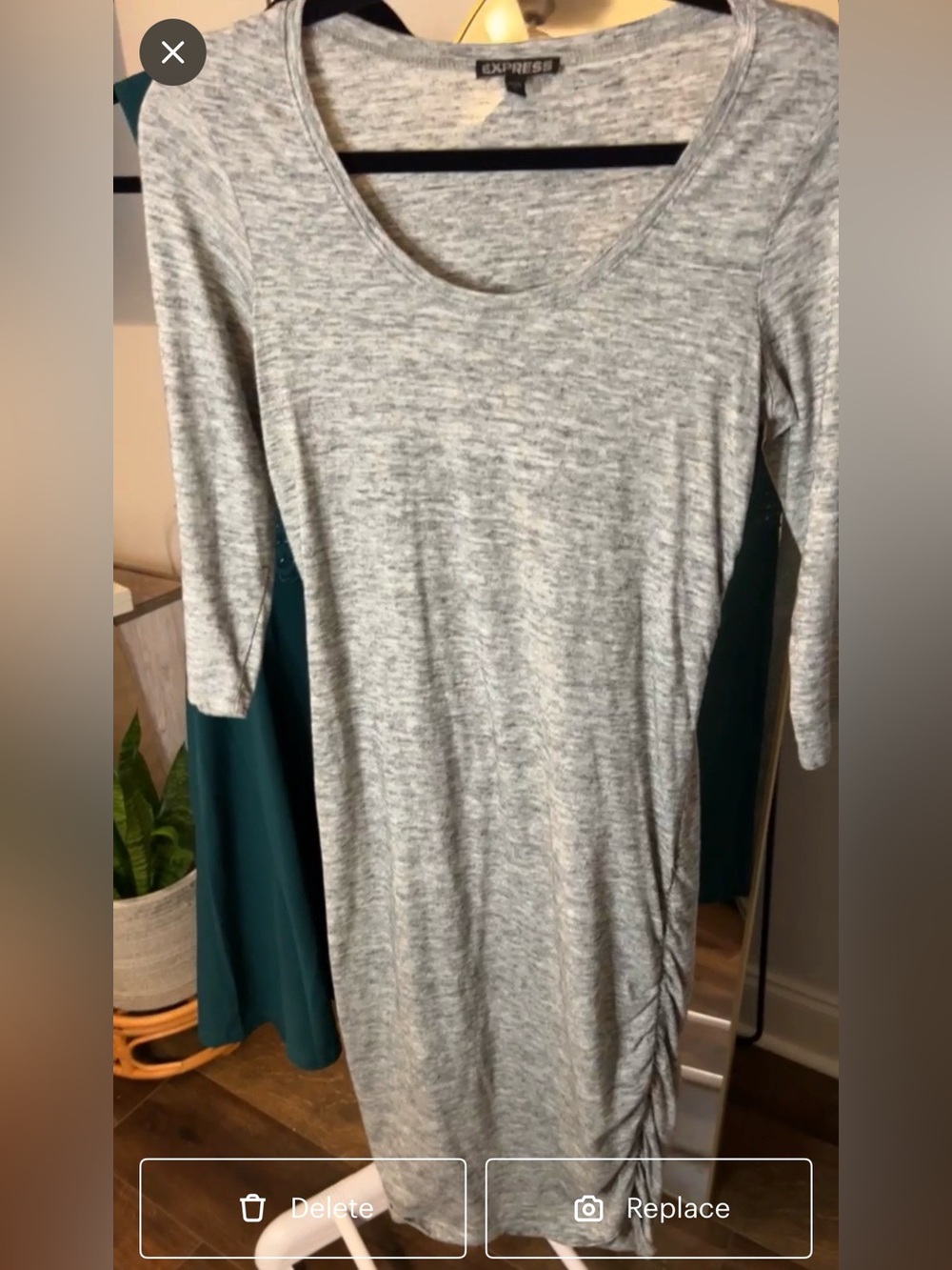 Gray long sleeve dress